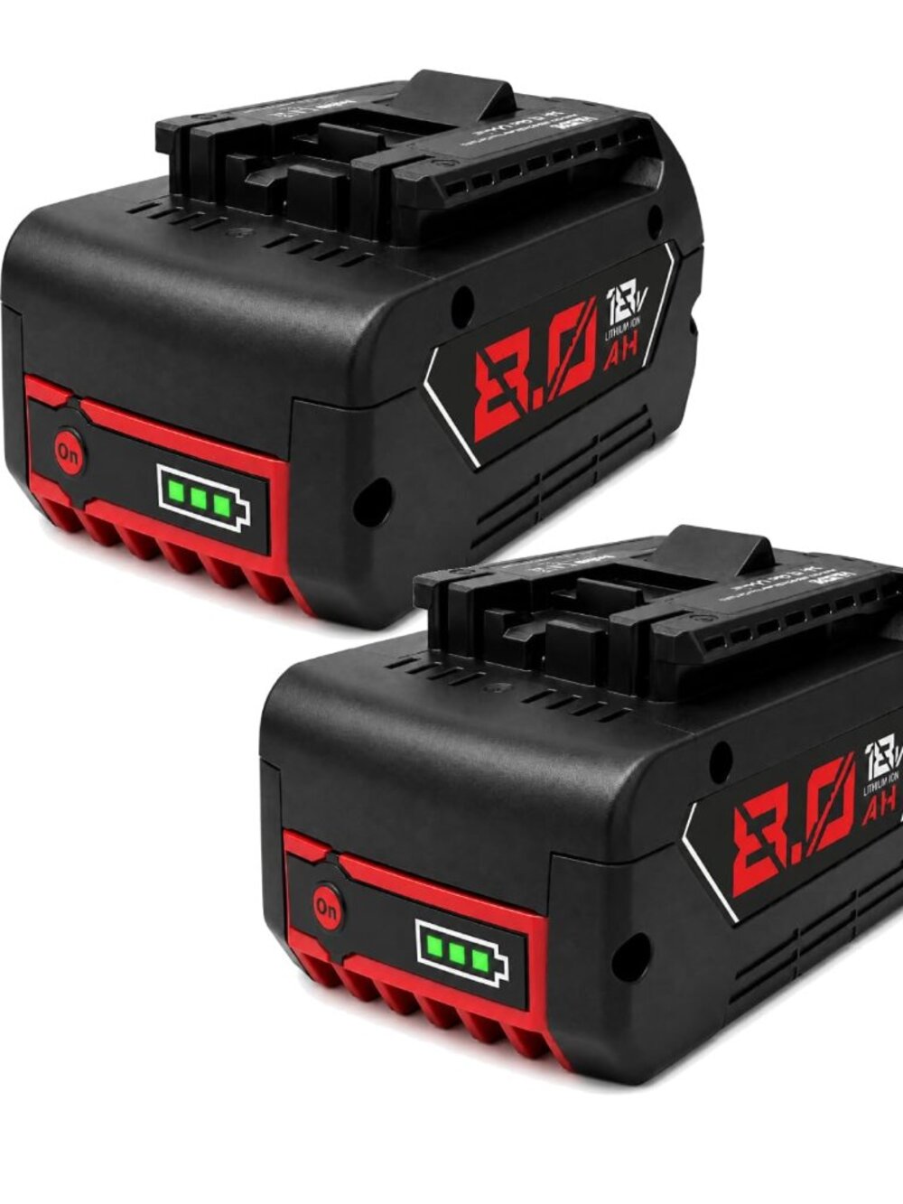 NEW Up to 8.0Ah 2Pack 18V GBA18V40 Lithium Battery Replacement for Bosch BAT607